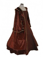 Ladies Medieval Tudor Costume And Headdress Size 12 - 14